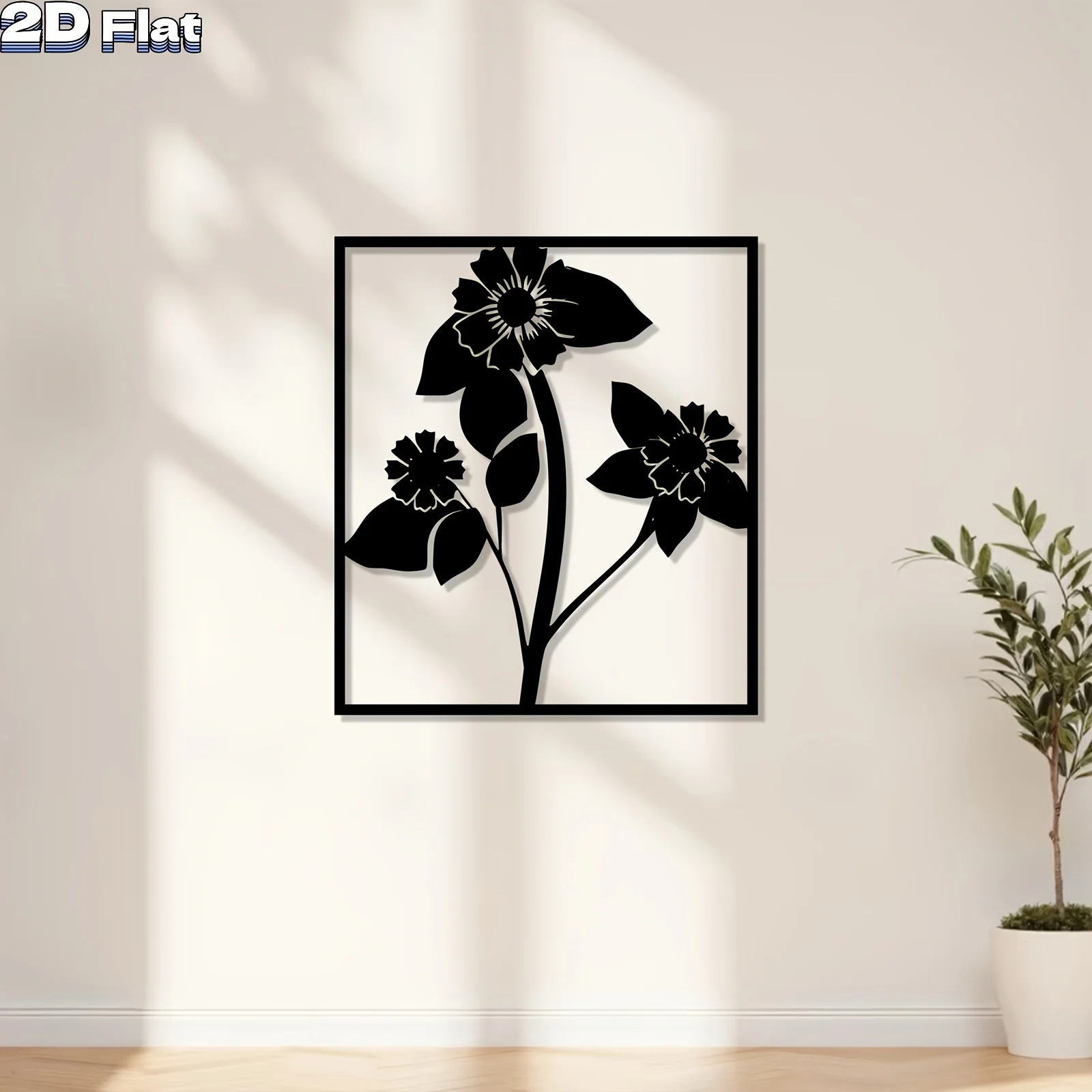 Modern Iron Metal Wall Decor, Indoor Outdoor Ornament, Gift for Halloween Christmas Valentine Housewarming & Spring