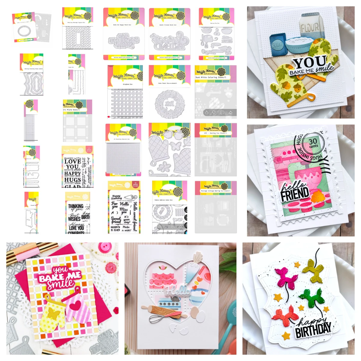 

Nesting Postage Collage Baking Fun Stencil Metal Cutting Dies Stamp Stencils DIY Handmade Scrapbook Photo Album Diary 2026 New