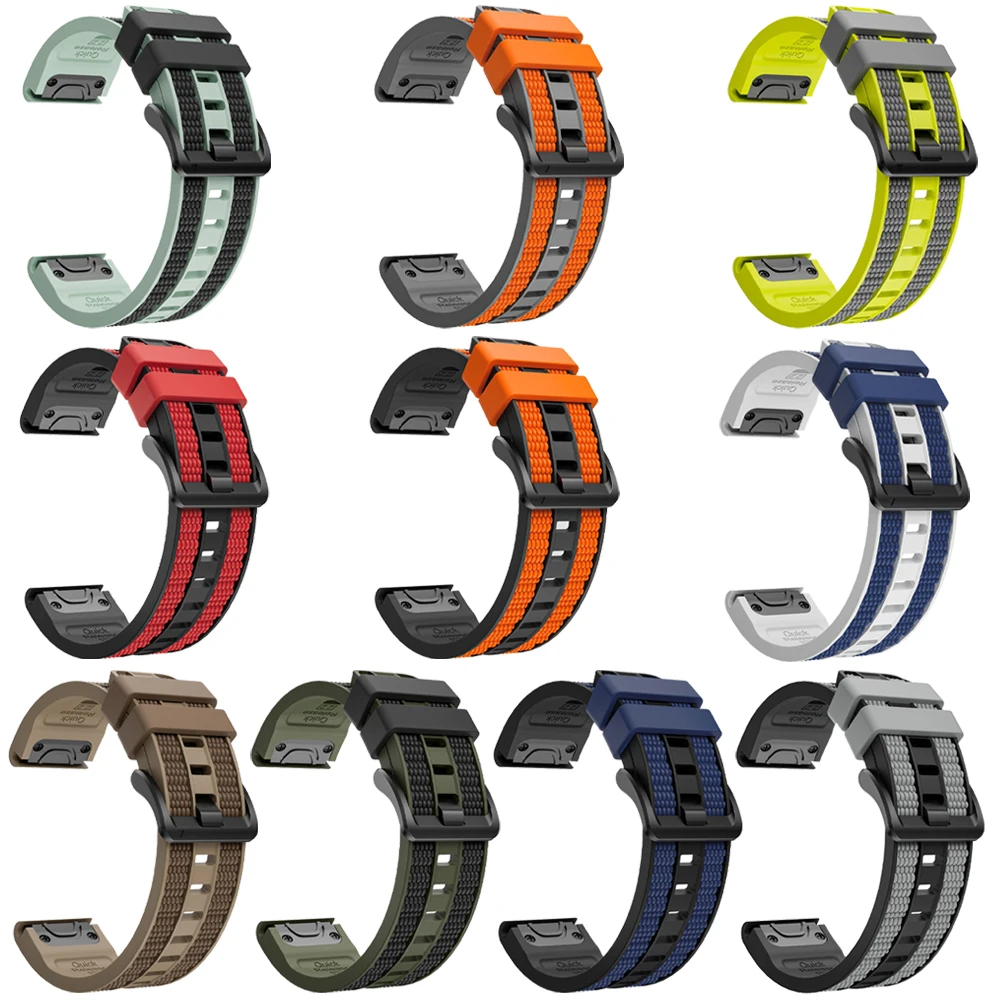 Fenix8 Uhrenarmband für Garmin Fenix 8 Pro 47mm 51mm E 7 7X 6 6X/Epix Pro/Tactix8 970 965 QuickFit 22mm 26mm Sport-Silikonarmband – Detail 4