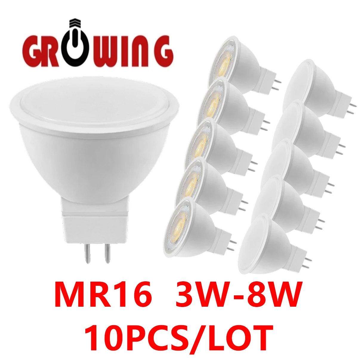 

LED in-line GU5.3 spot light MR16 AC220V AC110 AC/DC 12V No flicker Suitable for replacing a 20W-50W halogen lamp in the study