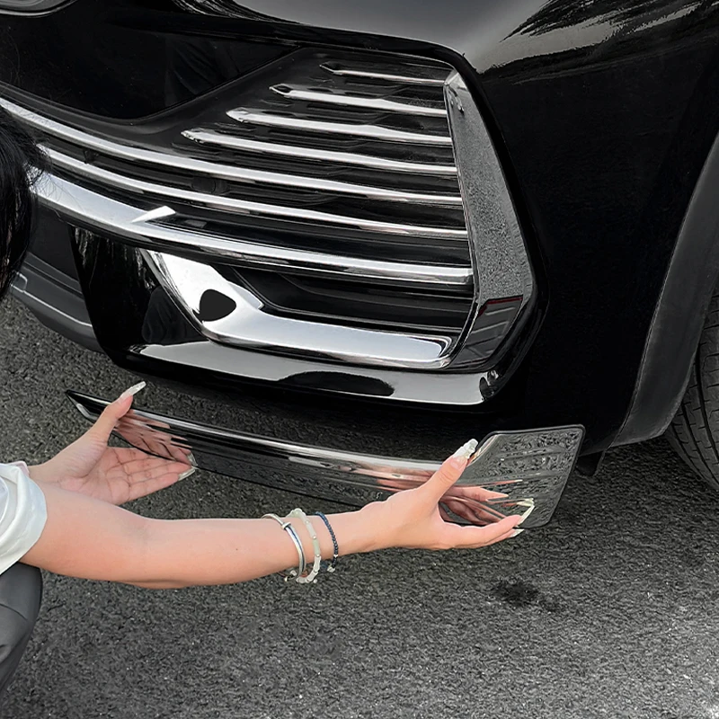 Modificação estilo carro 2 pçs frente canto capa pára-choques lábio canto decoração ornamentos tiras para geely monjaro 2023 2024