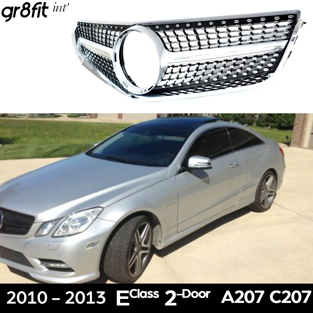 

Diamonds Style ABS Front Grill Grille for Mercedes E Class W207 C207 Coupe A207 Convertible 2010 - 2013 E300 E400 E500