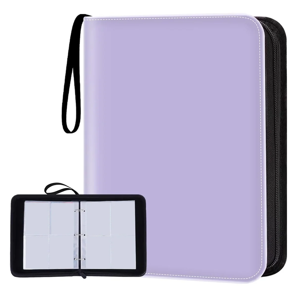 Photo Card Binder with 50 4 Pocket Card Pages, 400 Photo Card Holder with Sleeve A5 Binder for Trading Cards A