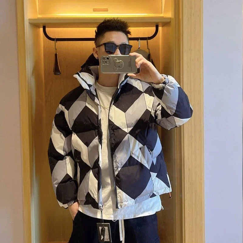 

Male Quilted Padded Jackets Thick Warm Short Cold Casual Men's Coats Winter Cheap Sale Aesthetic On Offer Luxury Designer Y2k