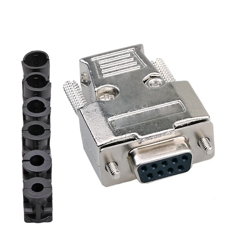 DB9 Metal Connector Female/Male Adapter Series Connector D-Sub Plug COM Contactors 9 Pin 2Row Port Socket