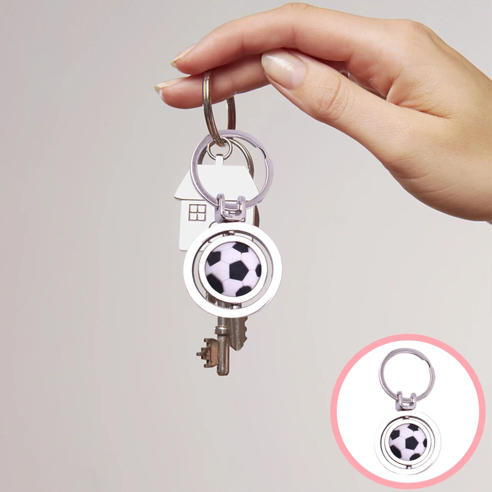

2pcs Football Keychains Soccer Ball Decorative Pendant Sports Fan Gifts Zinc Alloy Party Favors Multi-functional Simulation
