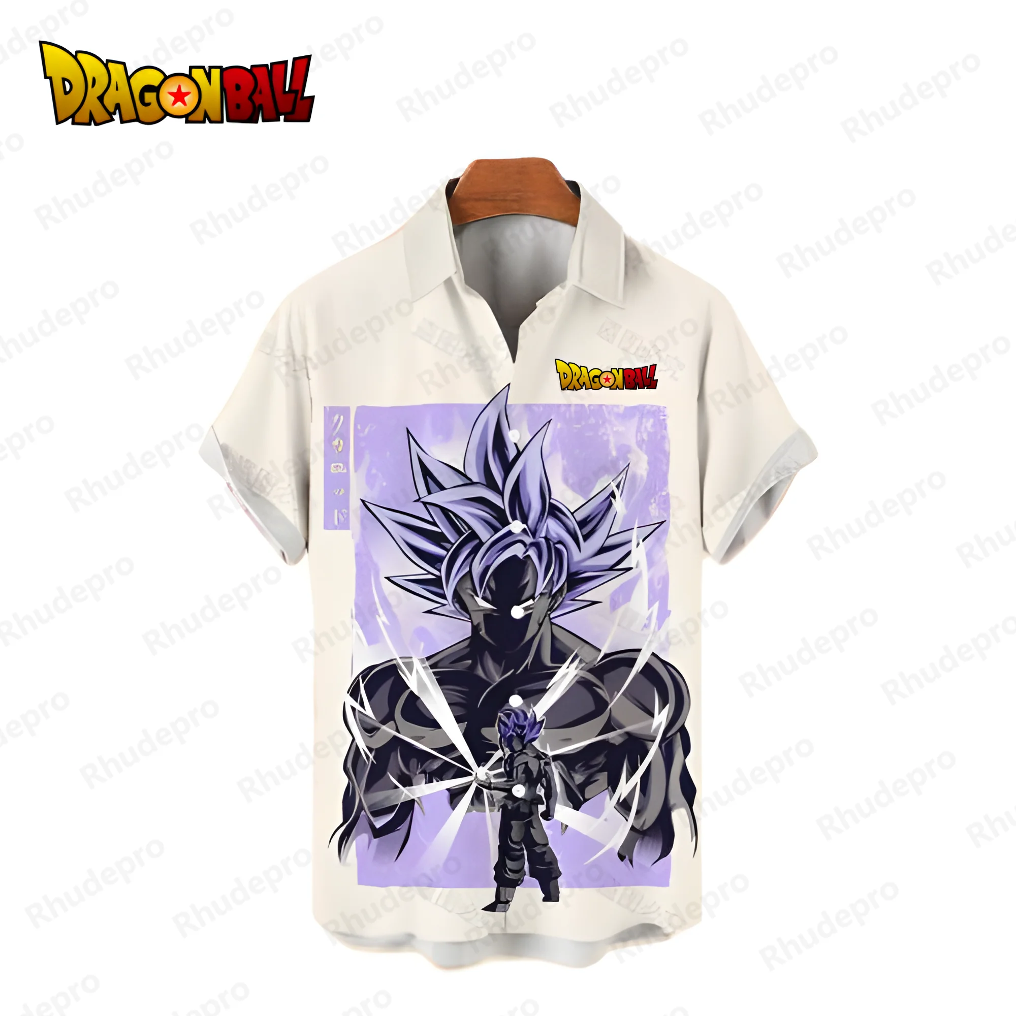 Chemises Dragon Ball Z pour hommes, Vegeta, Goku, Super Saiya, mode japonaise, été, Harajuku, Cool Anime, Playa, chemise hawaïenne