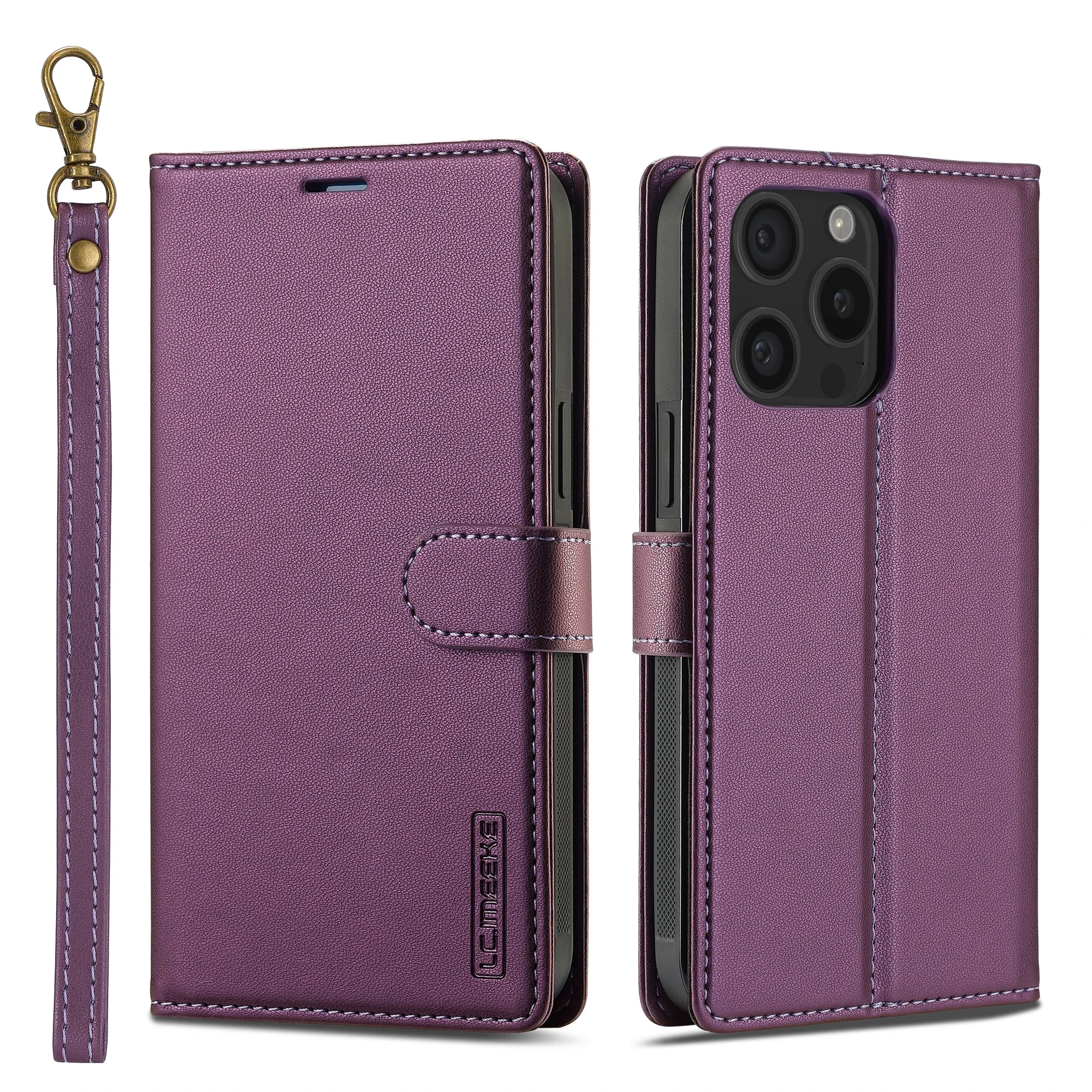 2 in 1 verwijderbare lederen flip-hoes voor iPhone 17 Air 16 Pro Max 15 14 13 12 11 Pro XS Max XR 7 8 Plus SE magnetische portemonnee cover