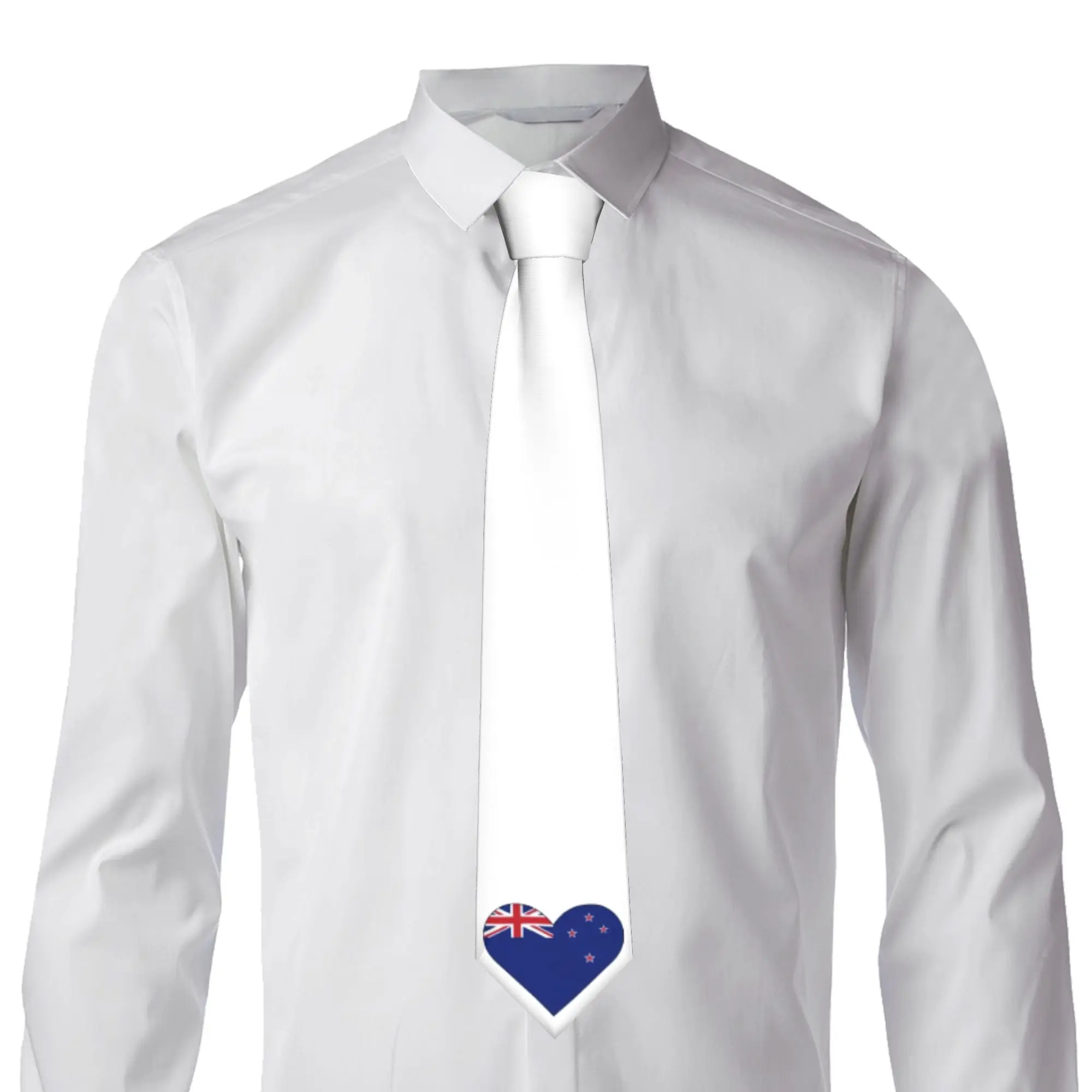 Formal New Zealand Hearts Flag  Neck Tie for Party Men  Necktie