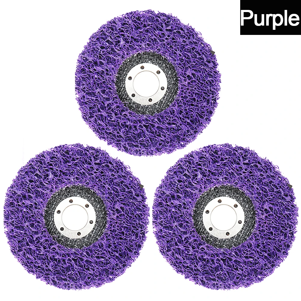 3pcs 100/115/125mm Coral Disc Poly Strip Disc Schurende Wiel Polijsten Strip Disc Verf Roest Remover schoon Voor Haakse Slijper