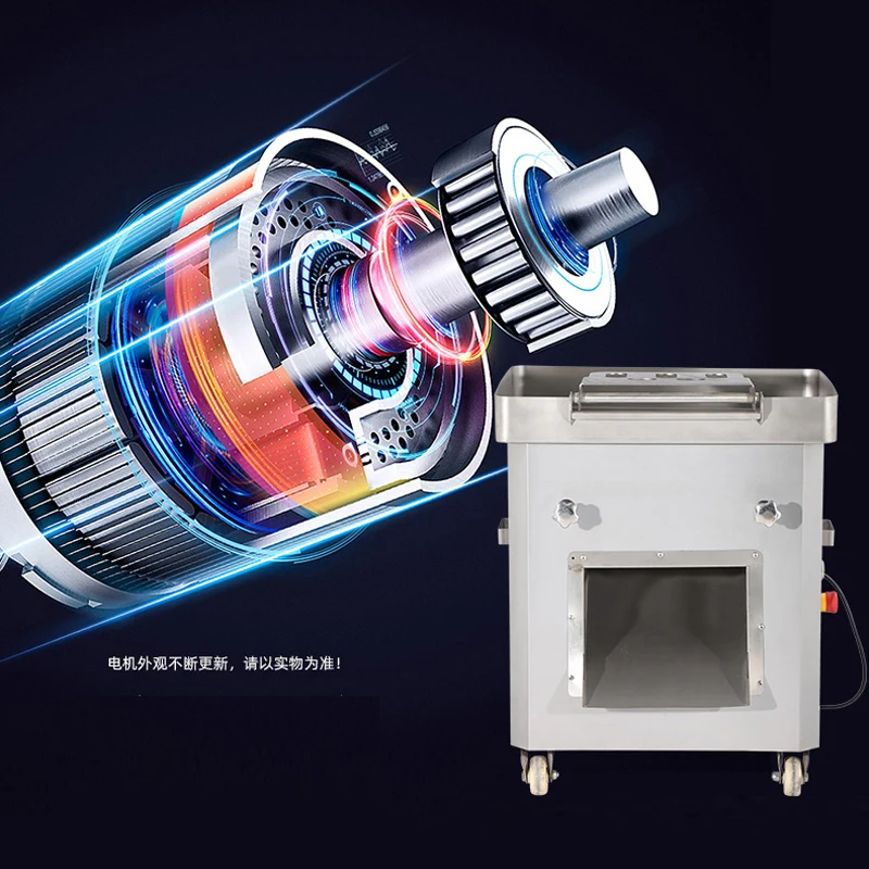 ماكينة تقطيع اللحوم الكهربائية للمطاعم الاحترافية من الفولاذ المقاوم للصدأ ماكينة تقطيع اللحوم الصناعية