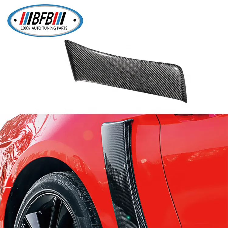 

2 PCS Carbon Fiber Rear Side Vent Fender Panel Trims for Mustang 2015+ Exterior Trims