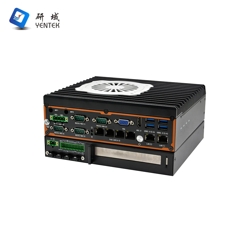 

OEM ODM Embedded Computer I5-8300H I5-3210M 6 LAN 4 POE 4 RS232 485 COM 8 DI 16 DO PCIE X8 4 PWM Industrial PC