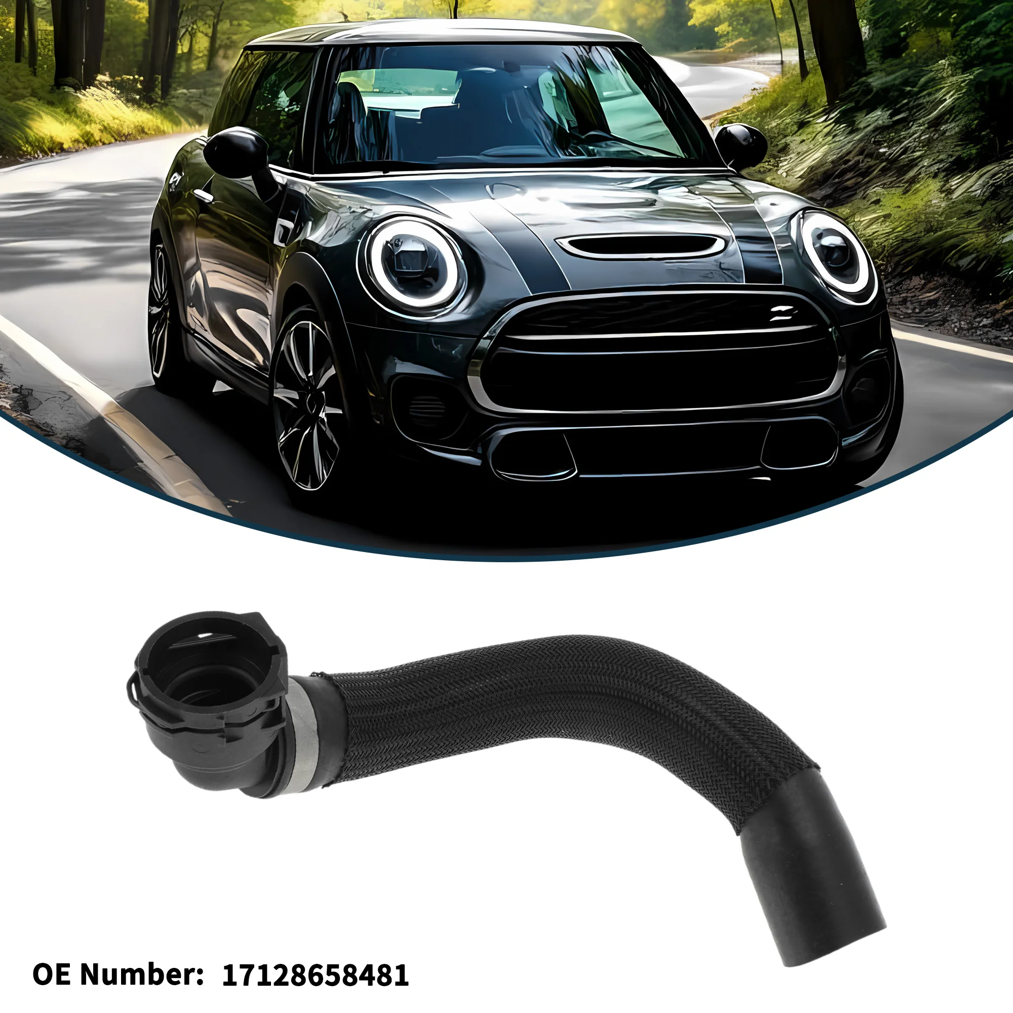 Wąż chłodnicy UXCELL, wąż nagrzewnicy, wąż wylotowy chłodnicy do BMW Mini Cooper 2020-2023 nr 17128658481, gumowy przewód spustowy