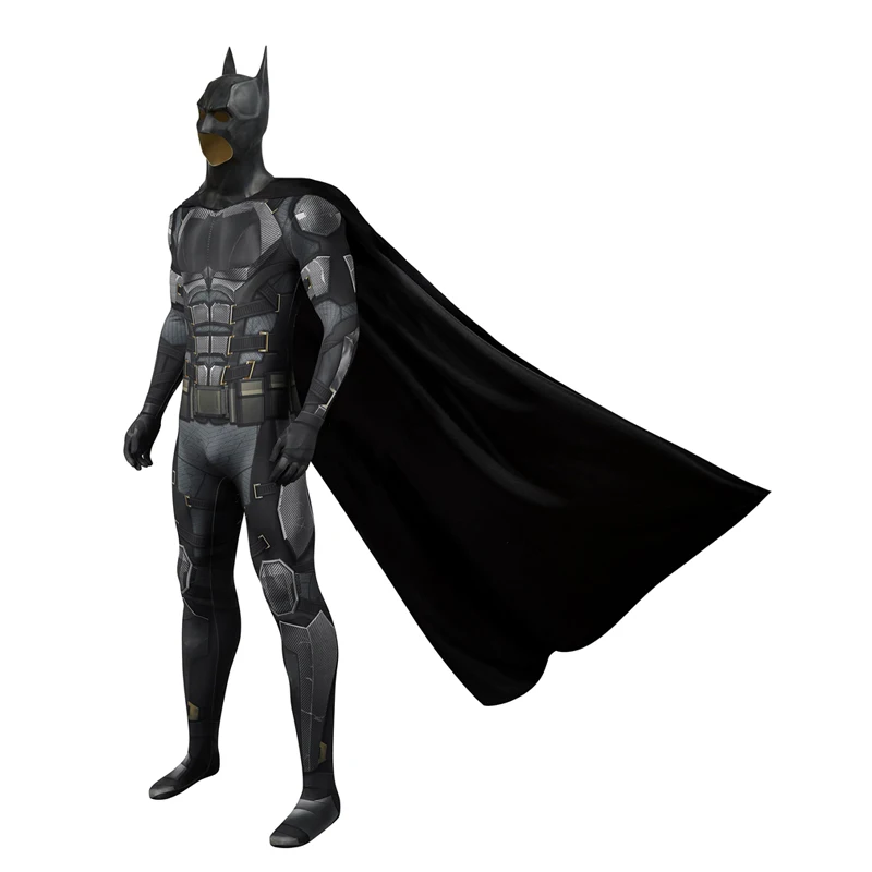 

New Adult Halloween League Dark Knight Cosplay 3d Printing Bruce Wayne Jumpsuit Superhero Battle Costume Printing New Bat Outfit