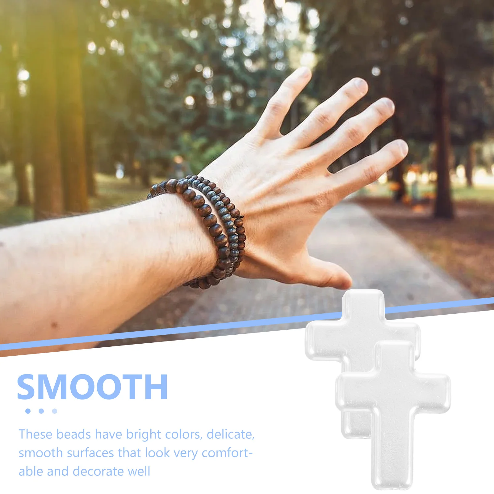 

60pcs Cross Shaped Loose Beads Acrylic Diy Jewelry Craft Decor Beads For Handmade Bracelet Necklace Handicrafts Small Hole Bead