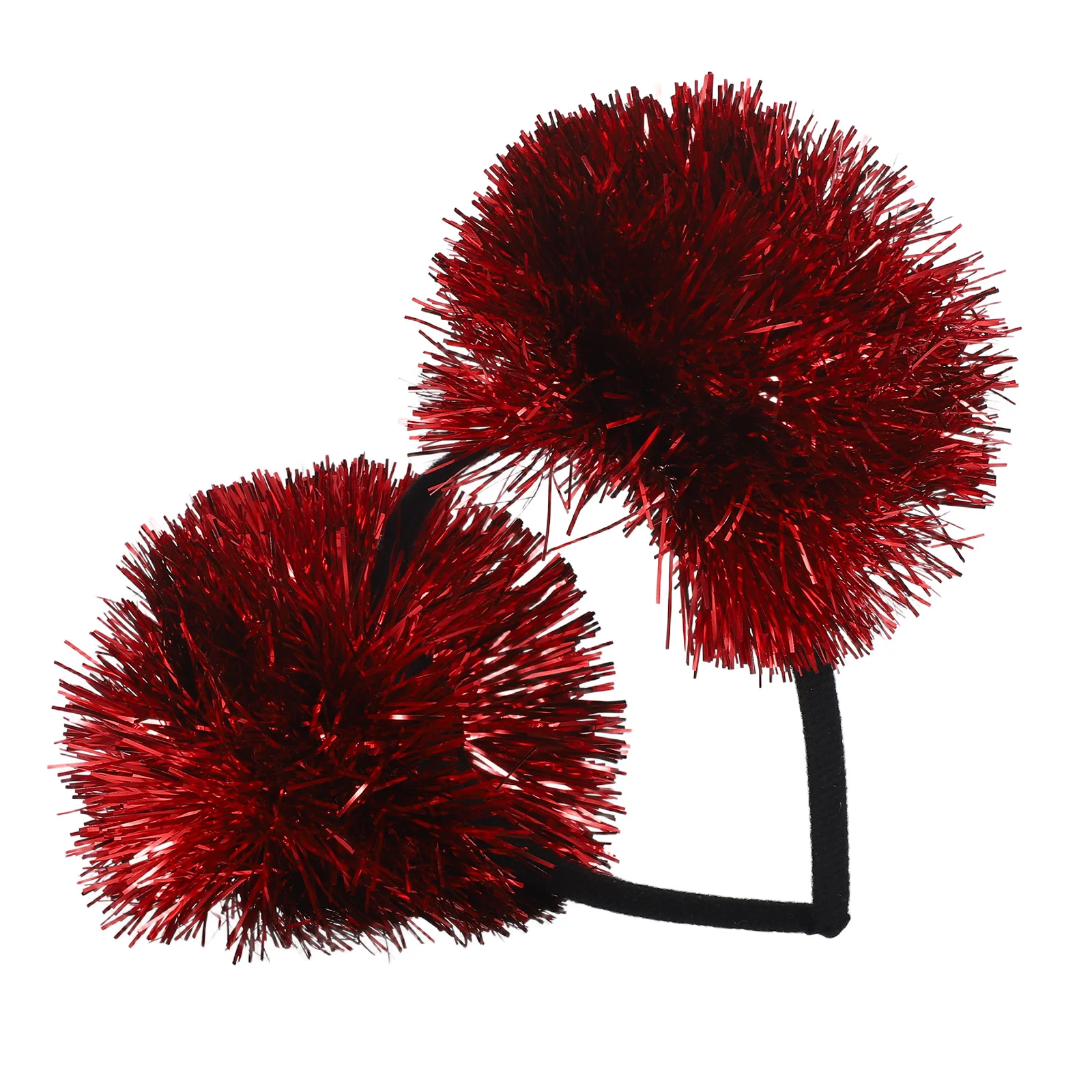 

Glitter Yarn Headband Kids Festival Party Costume Red Sparkly Hair Band Comfortable Lightweight Unique Design