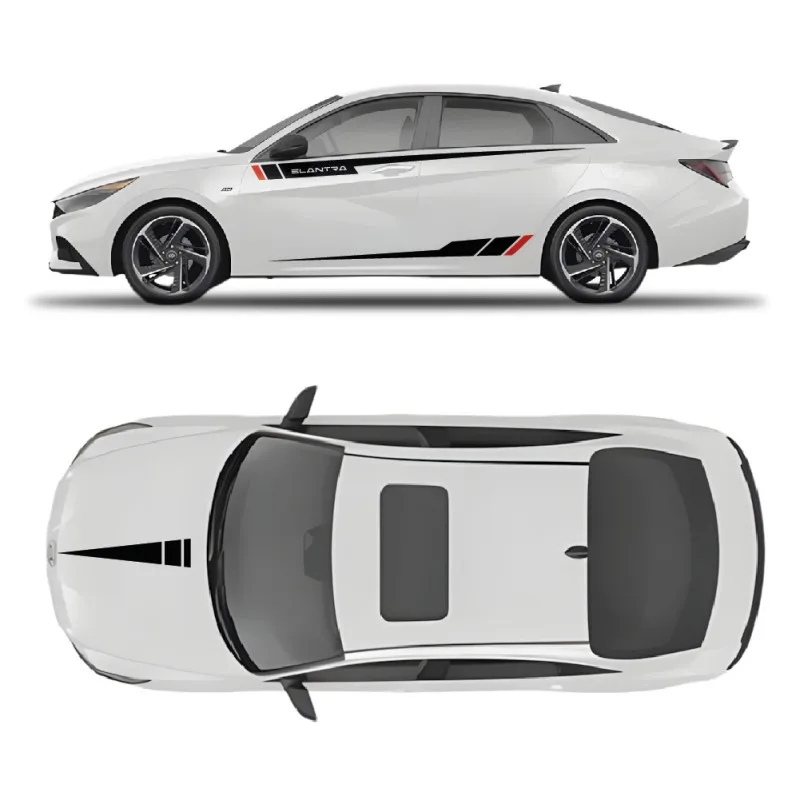 

Car Vinyl Stickers body Appearance modification customizeddecals Racing Sport decals For Hyundai Elantra