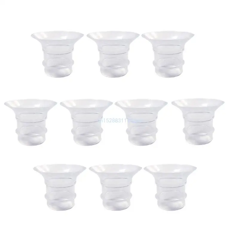 

10-Pieces Breast Flange Inserts 13/15/17/19/21mm Wearable Breastpump Cup Compatible for Multiple Brands Dropship