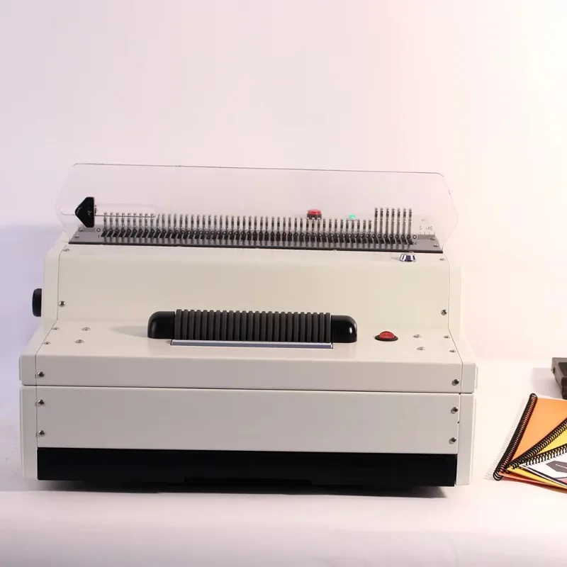 Professional Supplier F4 Paper Electricity Spiral Plastic Coil Ring Book Binding Machine Notebook Binder with Foot Pedal