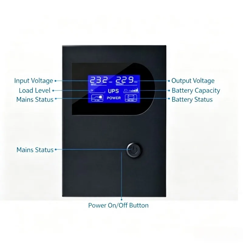 Ups Uninterruptible Power Supply Portable Voltage Stabilizer Emergency Backup Power For Computer Server Home Office Blackout Use