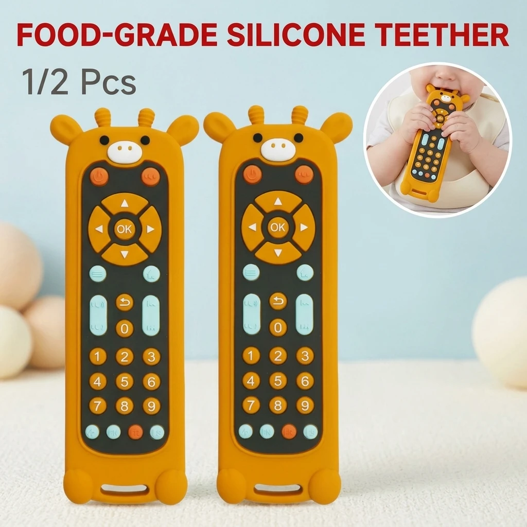 Baby TV Simulation Remote Control, Children's TV Remote Control, Music Learning, Early Education, Puzzle Baby Toy Fidget Toy