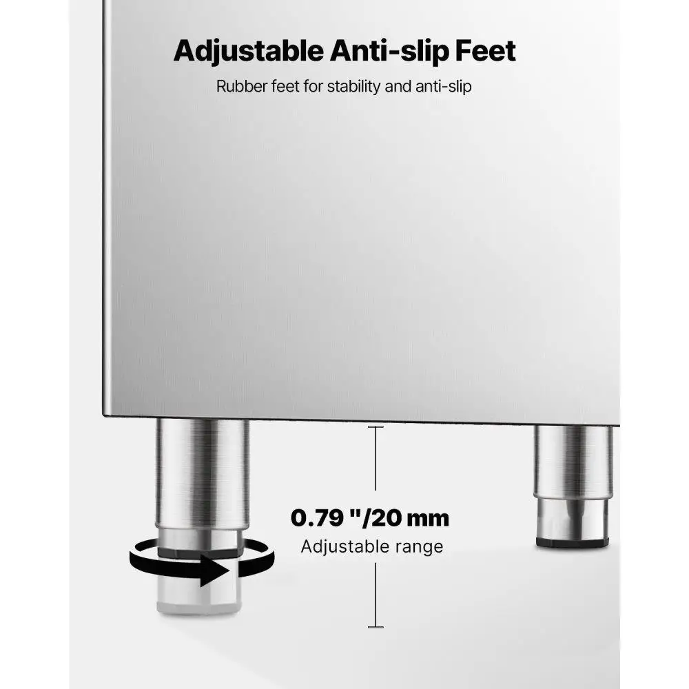 ステンレス鋼 300ポンド容量 製氷機収納ビン フィルターと調節可能な足付き レストランやホテル用