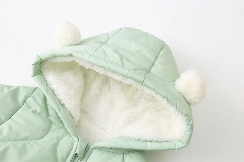 NEUE Herbst-Winter Baby-Outwear, Einteiler, Warme Kleidung für Kleinkinder, Mädchen- und Jungen-Samt-Strampler, Cartoon-Bär Baby-Jumpsuit – Detail 10