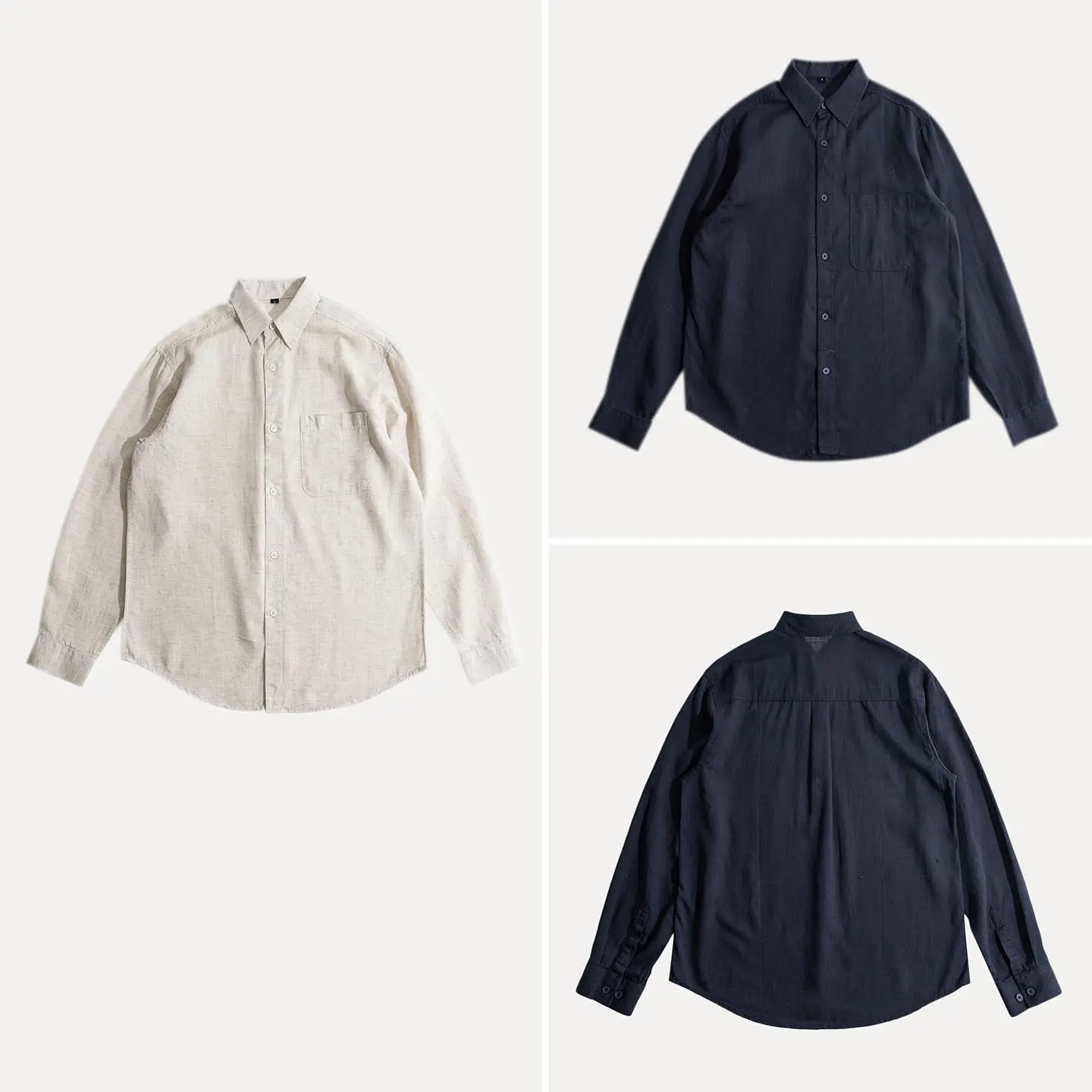 

Men's Fashionable Long Sleeve Shirt Spring 2026 Breathable Versatile Casual Loose Fit Pure Color Button up Shirt