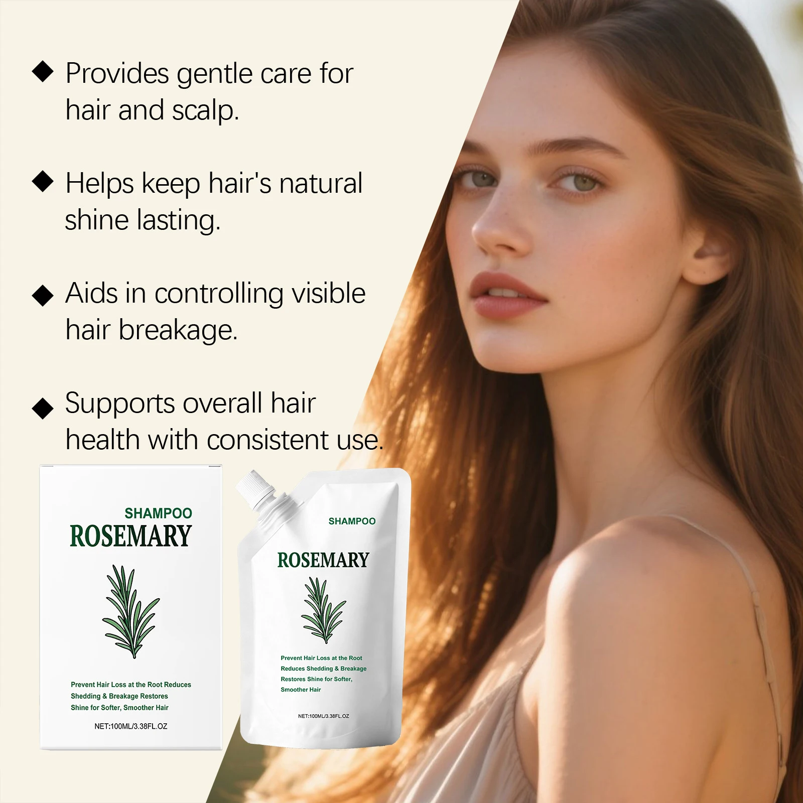شامبو روزماري لنمو الشعر، مضاد لتساقط الشعر، التحكم في الزيوت، منعش، رقيق، سمكا، لطيف، تنظيف فروة الرأس، شامبو تكثيف الشعر