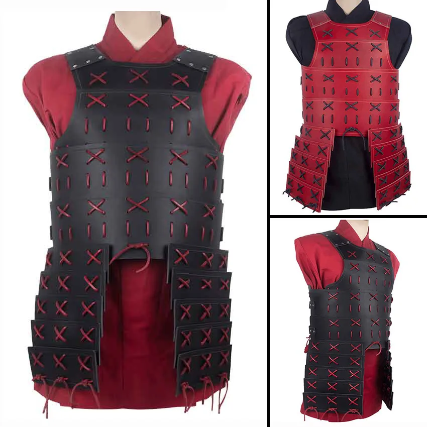 Image of Mittelalterlicher Ronin Samurai Lederkörper Brustpanzer Wikinger Ritter Cosplay Kostüm Cuirass Steampunk Brustpanzer Fantasy LARP Requisiten