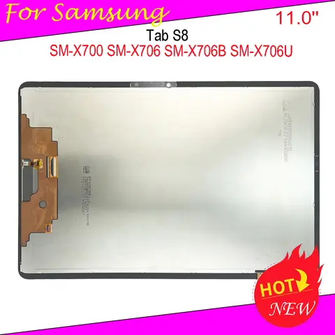 11.0" For Samsung Galaxy Tab S8 X700 SM-X700 SM-X706 X706B X706N X706U LCD Display Screen Touch Digitizer Assembly Replacement