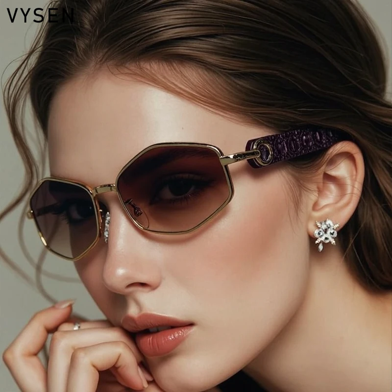 

Small Frame Hexagon Punk Sunglasses Women 2025 Luxury Brand Vintage Steampunk Polygon Sun Glasses Driving Eyewear UV400 Shades