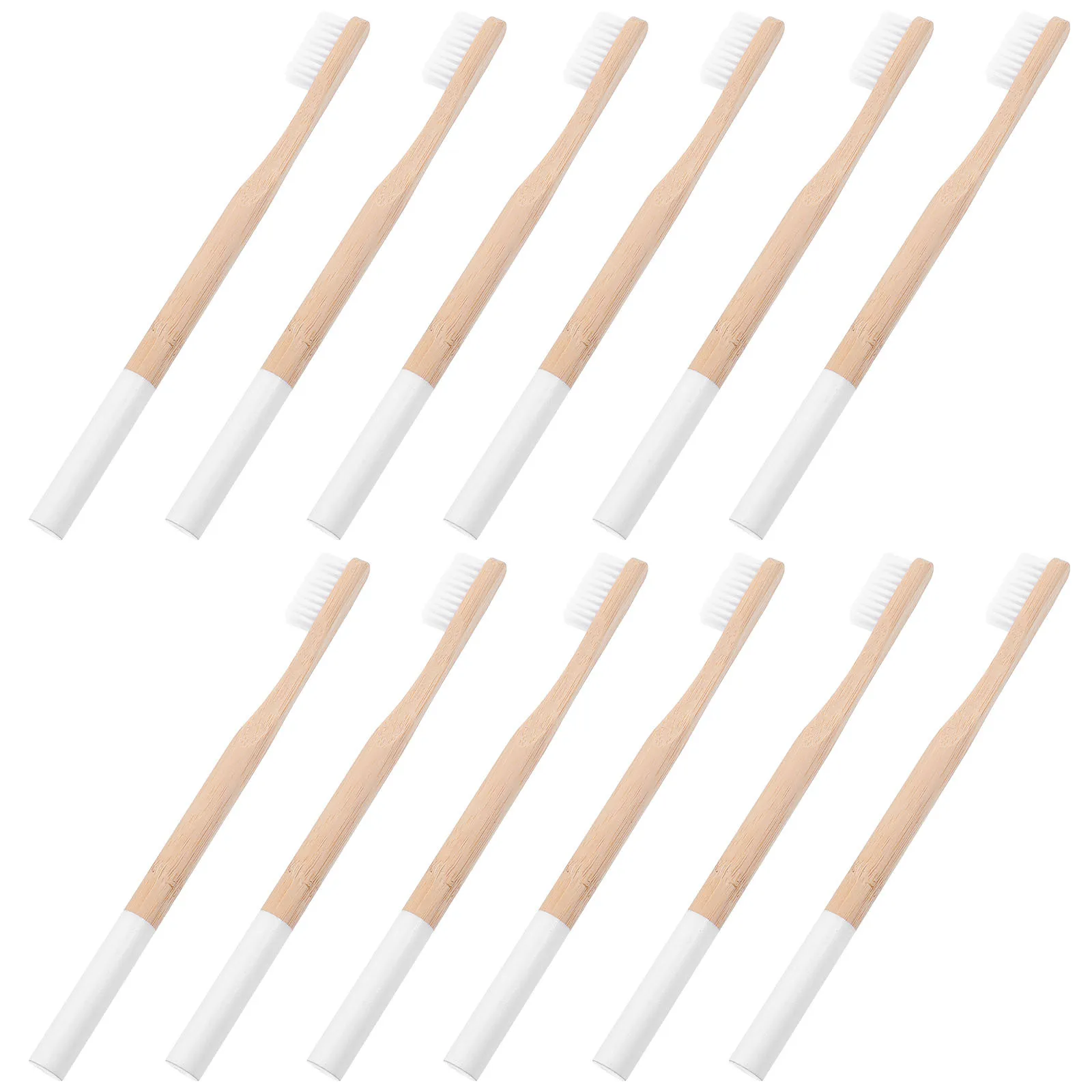 12 قطعة فرشاة أسنان مصنوعة من خشب الخيزران شعيرات ناعمة للبالغين مقبض التنظيف العميق اللثة اللطيفة المحمولة السفر فرشاة الأسنان فندق المنزل