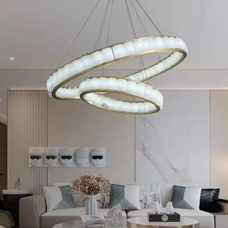 

An authentic wrought-iron Snowflake gypsum Chandelier ceiling light featuring a dimmable function and an antique metal lustre