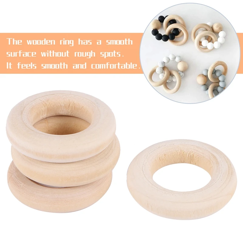 150 Stuks 25 Mm/1 Inch Houten Ambachtelijke Ring Onafgewerkt Houten Ringen Cirkel Hout Hanger Connectoren Voor Diy Projecten