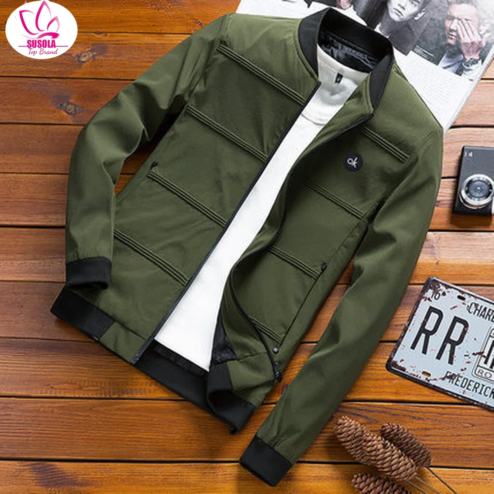 SUSOLA Lady Casual Coat Trend Men Bomber Jacket Hip Hop Patch Designs Slim Fit Pilot Bomber Jacket Coat Men Jackets 4XL