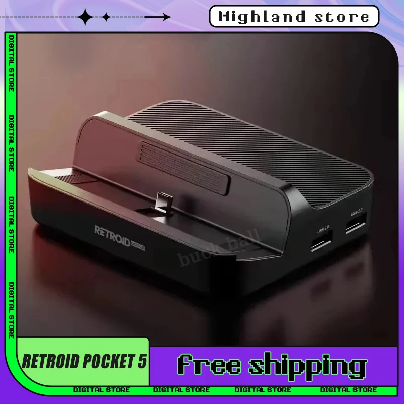 Retroid Pocket 5 Docking Station For Retroid Pocket 4 Pro / Rp5 / Retroid Pocket Mini Game Console Dock Accessories Customized