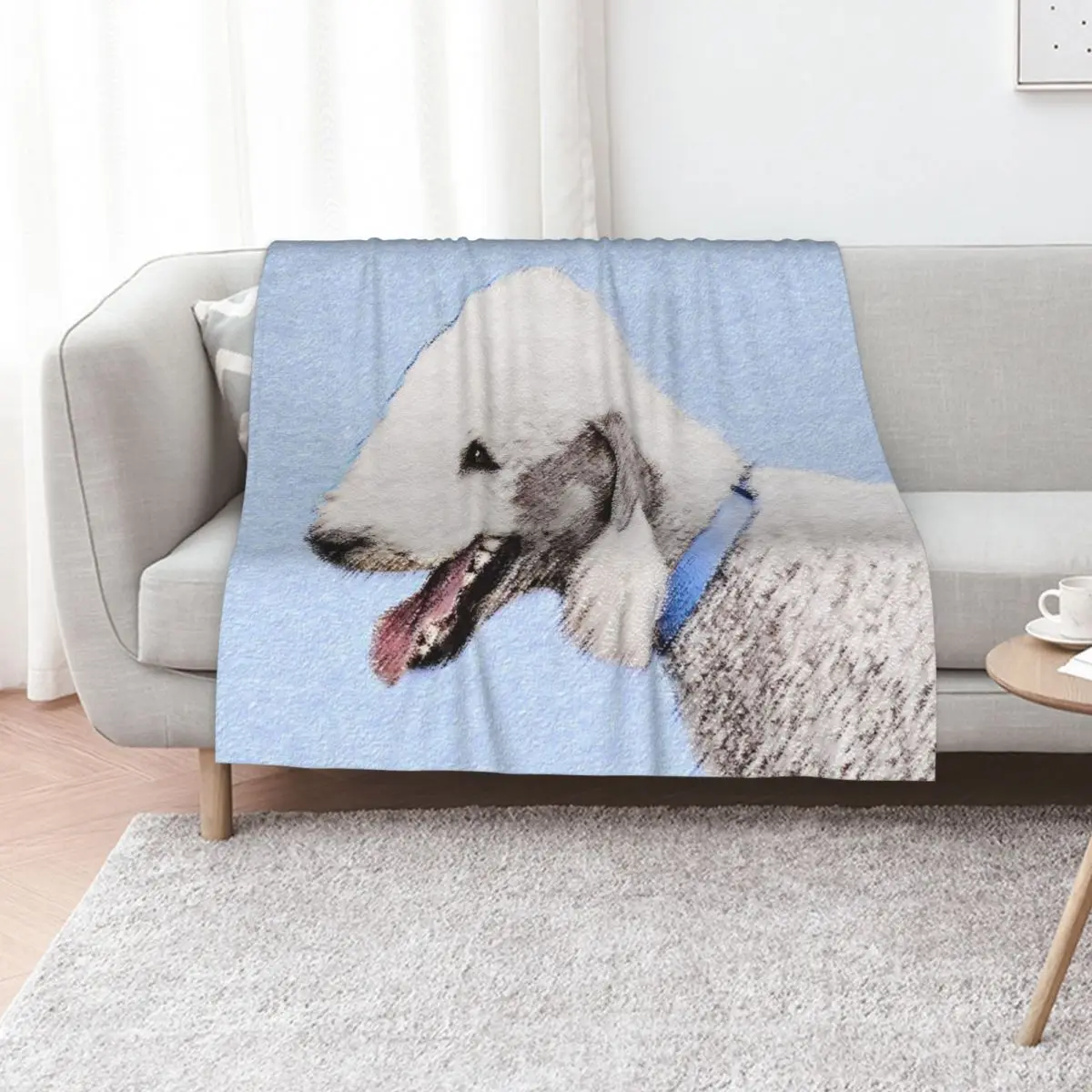 Bedlington Terrier Throw Blanket Blankets Sofas Of Decoration Single For Decorative Sofa Polar manga Summer Beddings Blankets