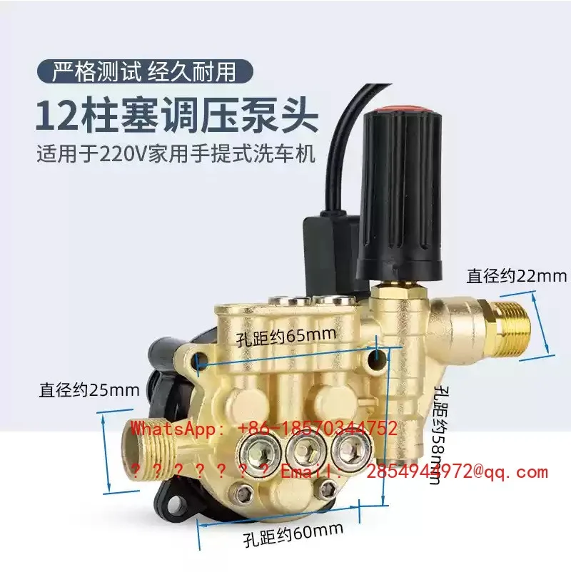 Household High Pressure Washer Pump Assembly Car Washing Machine Pump Head Replacement Accessories view 6