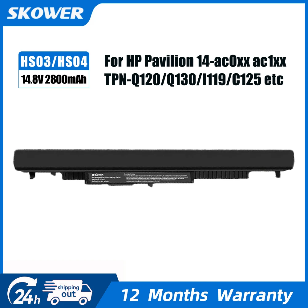 

SKOWER HS04 HS03 Laptop Battery For HP Pavilion 14 15 17 Series 240 245 250 255 G4 HSTNN-LB6U/LB6V/PB6S TPN-I119 807957-001 14-A