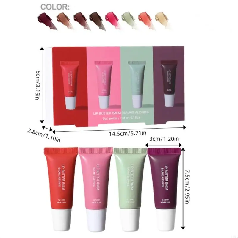 R3MF Plumping Lip Oil Tinted Lip Butter Balm Set Hydrating Lip Balm Conditioning Lip Mask and Lip Balm for Instants Moisture