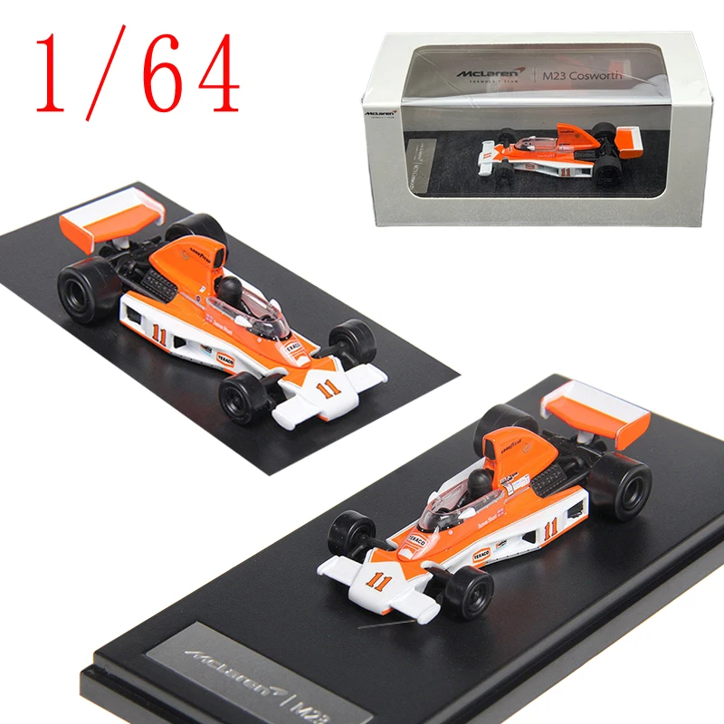 lcd-diecast-1-64-scale-f1-m23-orange-number-11-formula-racing-model-alloy-car-model-f1-m23-sports-car-static-model-original-box