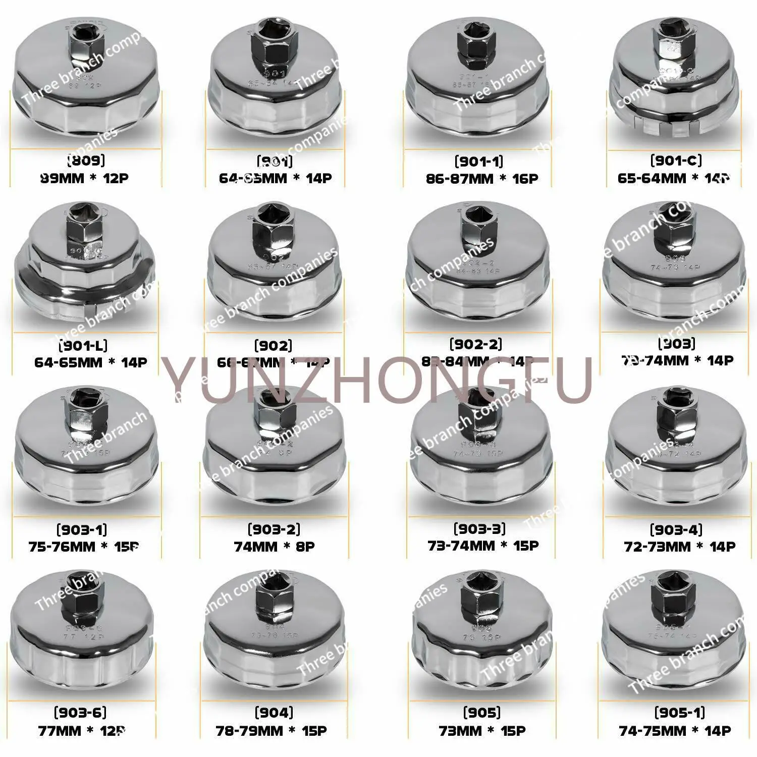 31PC 1/2 inch Drive Cup Type Cap & Adjustable Oil Filter Wrench Removal Tools   Socket  Set