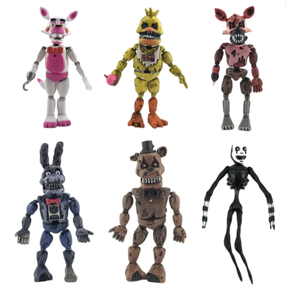 1 Pcs Game Five Nights FNAF Bear Action Figures Freddy Pvc Model Joints Can Be Assembled Moved Collection Kid Gift Toy