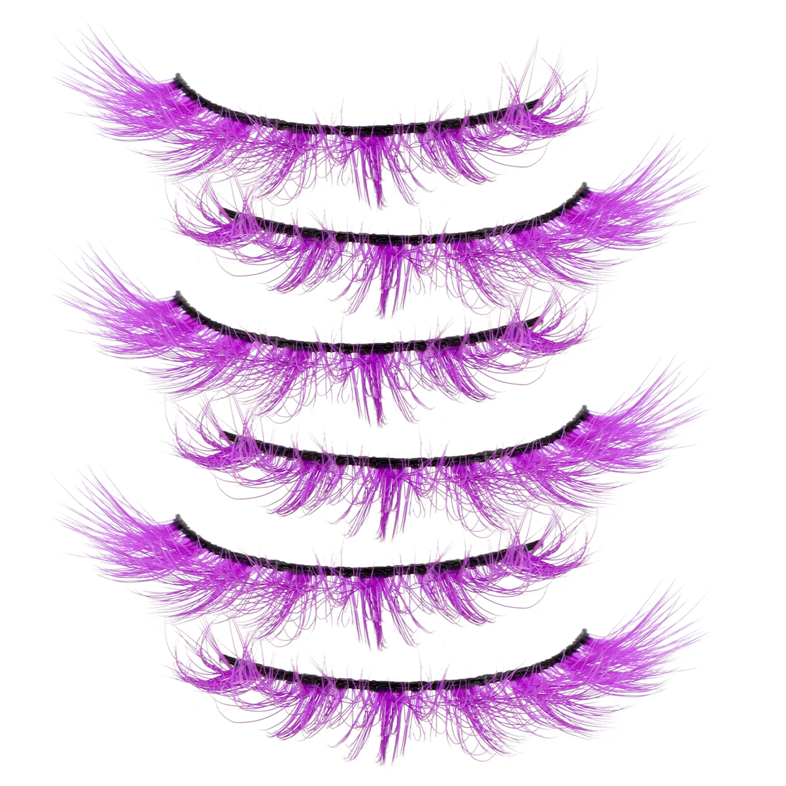 3 ペアのつけまつげ模倣軽量安全簡単着用取り外し 3D アート高密度マルチカラーメイクアップアクセサリー女性用