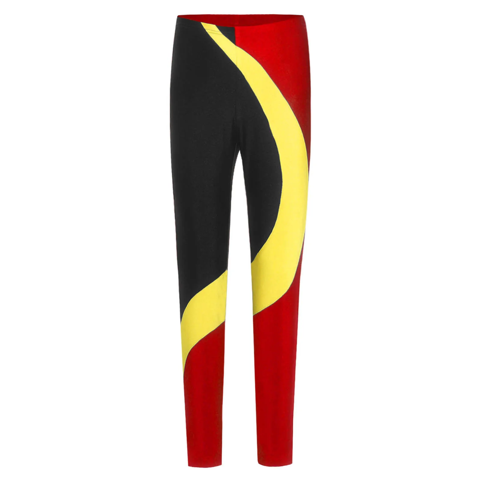 Kids Rhythmic Gymnastics Leggings for Boys Stretchy Tights Long Pants Sportswear Swimwear Figure Ice Skating Latin Dancewear