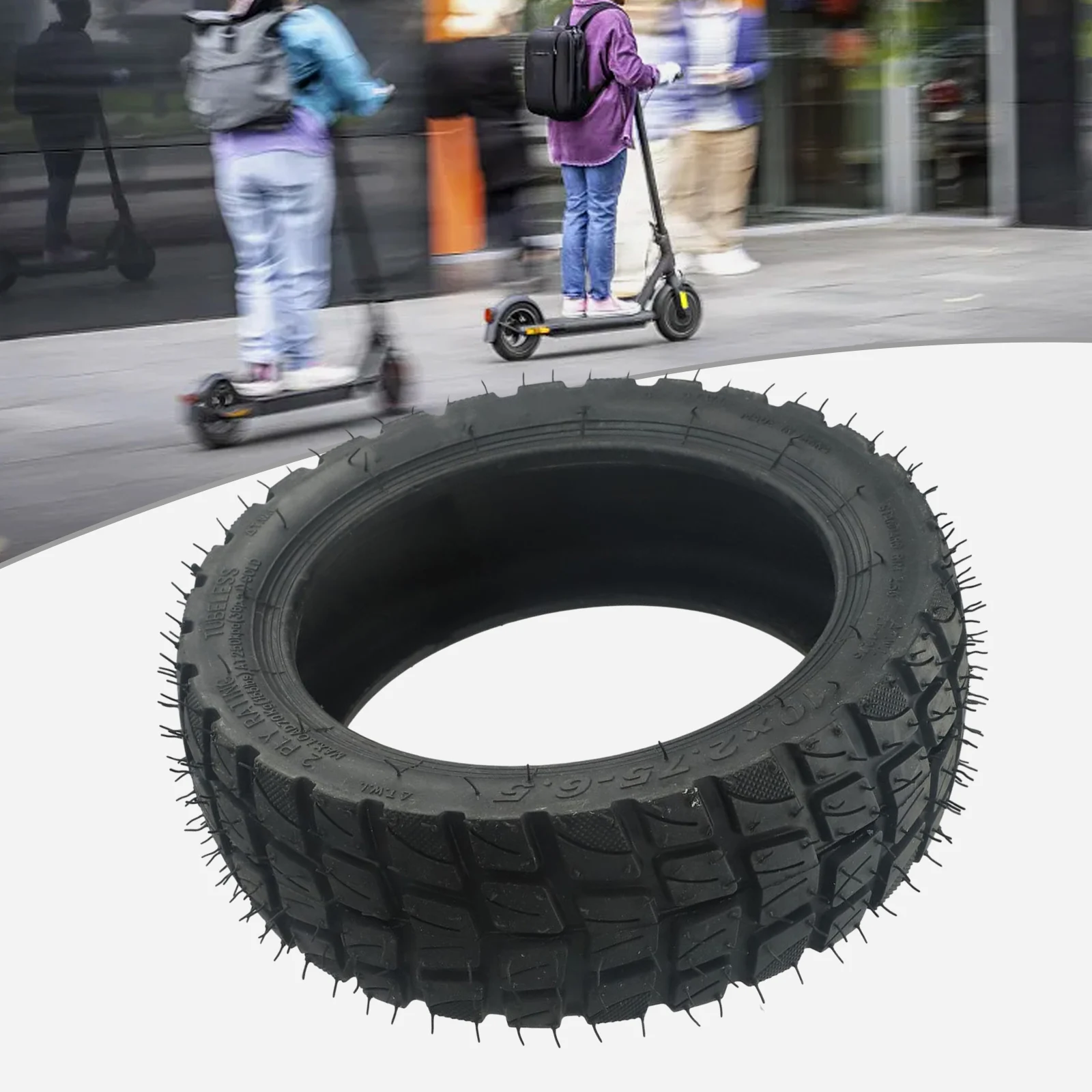 

Off-Road Tire Excellent Replacement 10x2.70/2.75-6.5 Black Built-in Live Glue Can Be Repaired Automatically Wearproof
