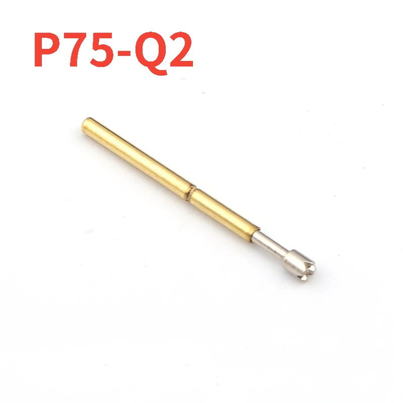 100PCS/Pack P75-Q2 Four-jaw Plum Blossom Head Spring Test Pin 1.02mm Outer Diameter 16.5mm Length PCB Probe