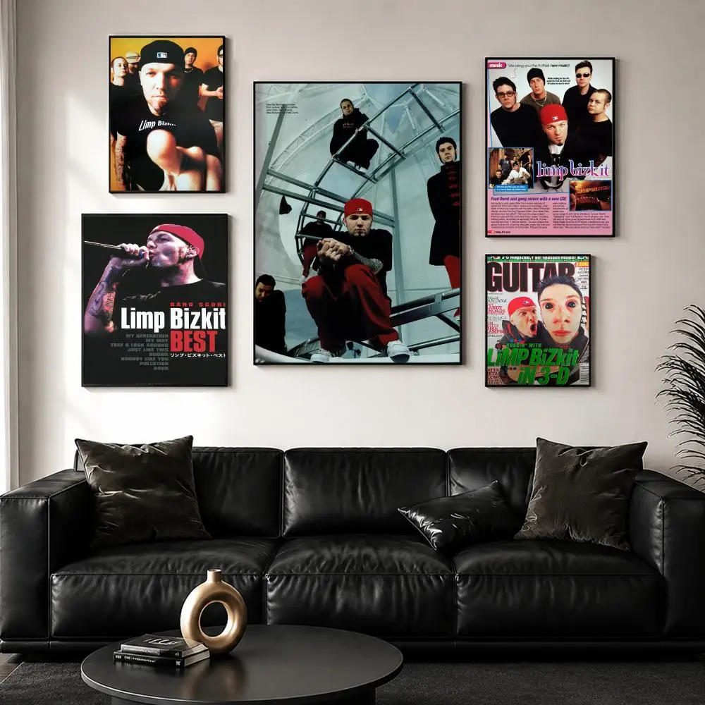 Rock Band L-Limp B-Bizkit Poster Perfect Sticker Self Adhesive for Office Home Theater Wall Art Decor Fancy Gift